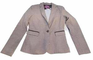 The Savile Row Co London Blazer Womens Small Houndstooth Button Jacket Lined DG